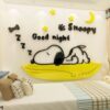 Tranh dán tường mica snoopy good night trang trí phòng ngủ cho bé